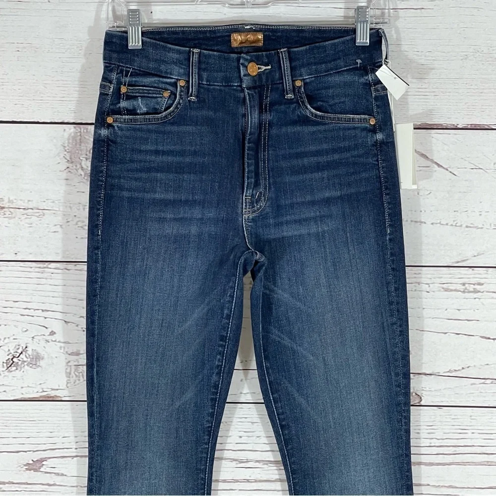 MOTHER High Waisted Looker Skinny Jeans - Teaming Up - Sz - 26